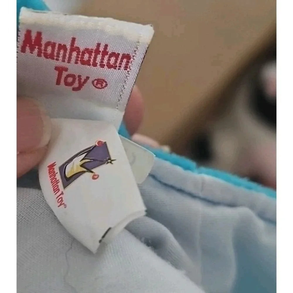 Manhattan Toy Peacock Hand Puppet Plush Blue Sparkle Stuffed Bird‎ Toy 143450GC